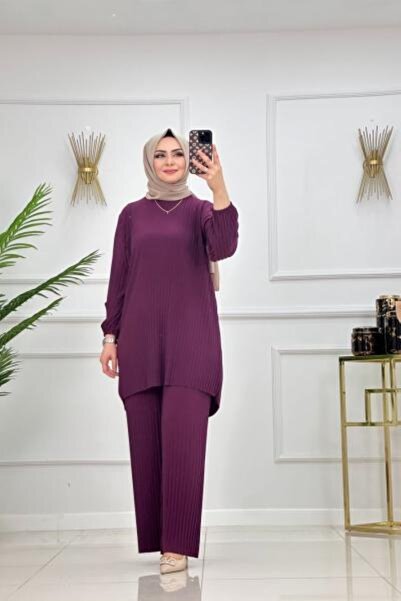 Enans Design κοτλέ Πλεκτό Σετ Τουνίκ Παντελόνι Τζιν Τακτούρα Ντζιν