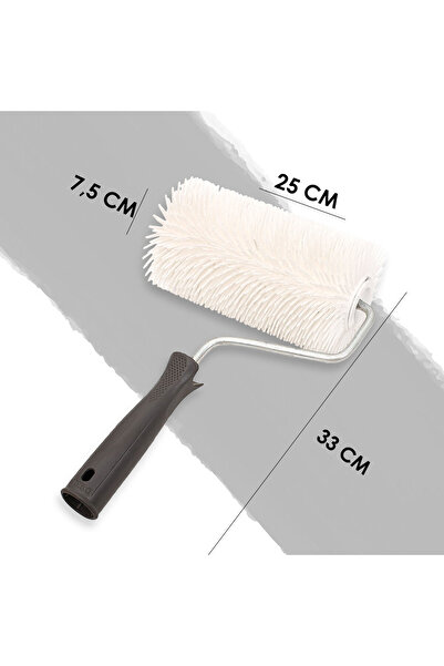 Genel Markalar 1221 Epoksi Uygulama 7,5 cm Çap 10 mm Dişli Saplı Hava Kabarcığı Alma Kirpi Rulosu 25 cm