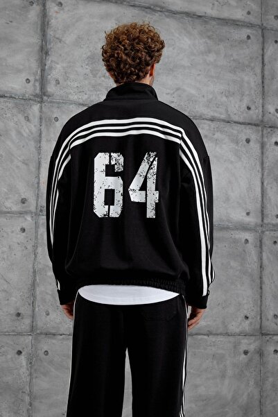 NOMARC Μαύρο σετ φόρμας με στάμπα 64 Oversize