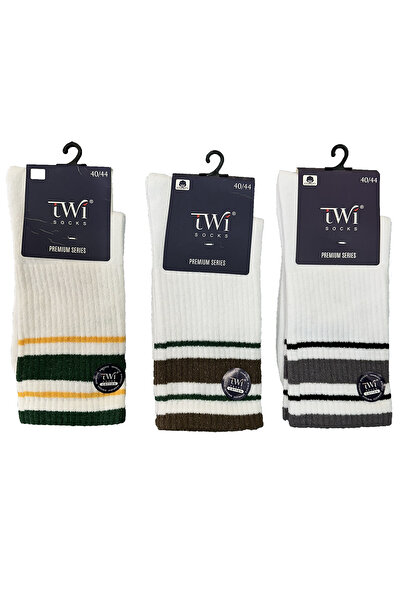 REMSA Unisex 40-44 Cotton Socks 3 Pack Twi̇-03-3 White01