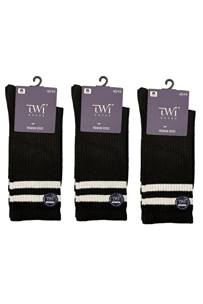 REMSA Унісекс 40-44 Бавовняні шкарпетки 3-пакет TWİ-03-3lü Чорні