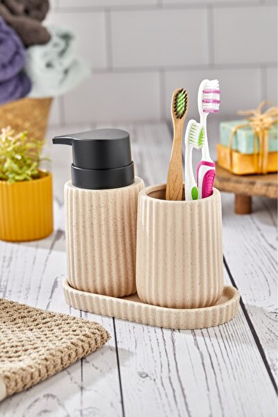 Cooker 3 Parça Lüx Modern Seramik Sıvı Sabunluk