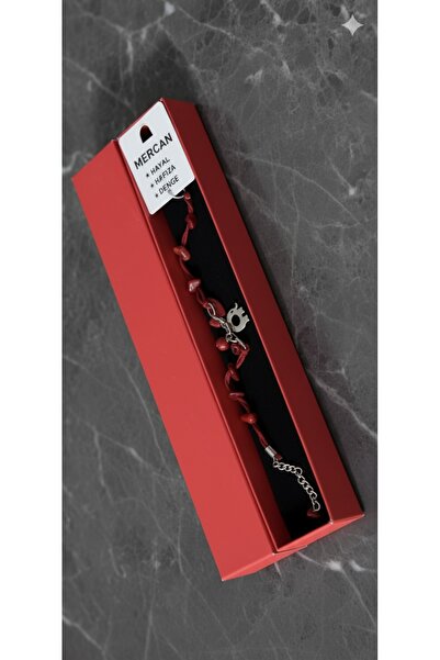 YuksekShop Mercan Taşlı Kırmızı Şans Bilekliği – Hayal Gücü, Hafıza ve Denge Taşı – Kadın / Erkek Unisex Model
