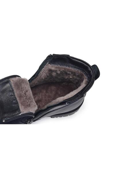 Nevzat Onay Siyah Fermuarlı Kürklü Bot