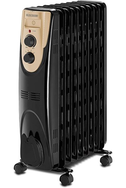 Black&Decker Black+Decker 2000W 9 Fin Oil Radiator Heater, Black, Or090D-B5