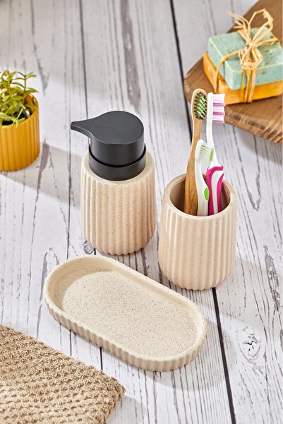 Cooker 3 Parça Lüx Modern Seramik Sıvı Sabunluk