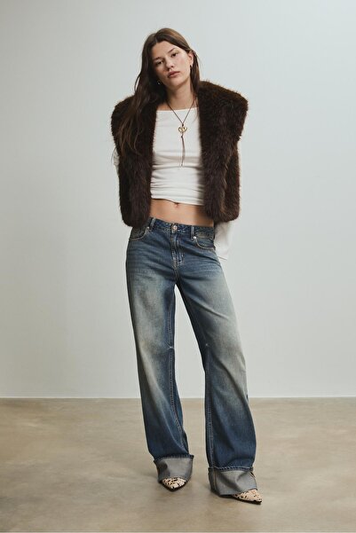 Stradivarius Faux fur waistcoat