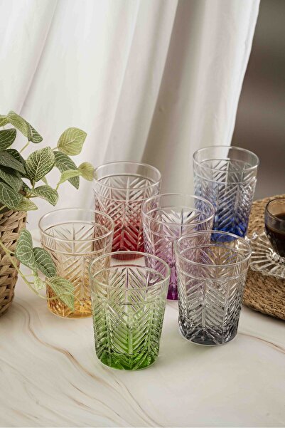 crystalhome 6 Colorful Water Glasses