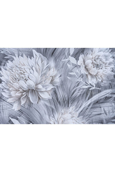 MallDeco Tapet floral, gri, buchet model dormitor