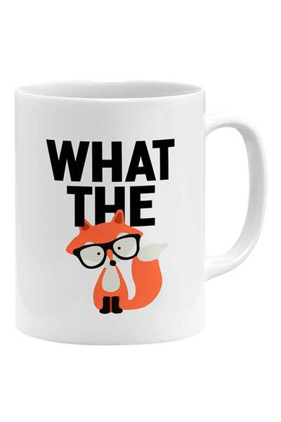 LOUD UNIVERSE What The Fox Nerdy Friend Coffee Mug White 11x14cm