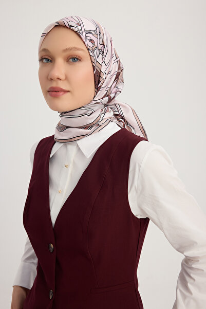 Schaless Silent Ascension - Πούδρα - Φουλάρι 100% Silk Twill - 90x90 εκ.