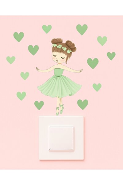 telaşe memuru ملصق فوق المقبس - ملصق حائط لغرفة الأطفال - ملصق فوق المقبس على...