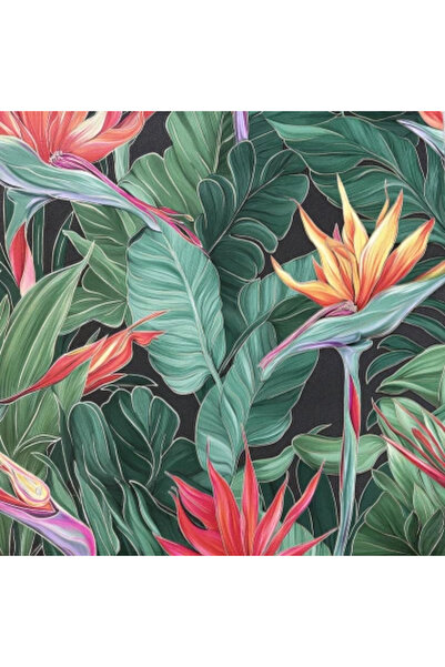 MallDeco Living Vinyl Wallpaper, Green with Red, Green Model