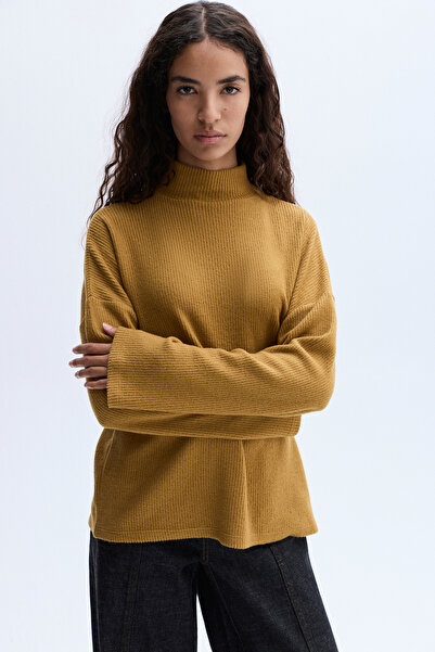 Mudo Stand-Up Collar Knitted Sweatshirt