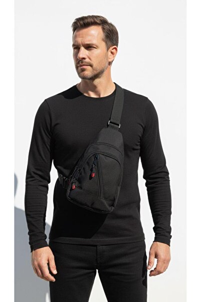 visees Waterproof Black Body Bag Crossbody Shoulder and Waist Bag