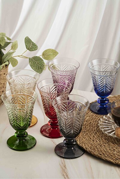 crystalhome 6 lı Kahve Yanı Su Kadehi