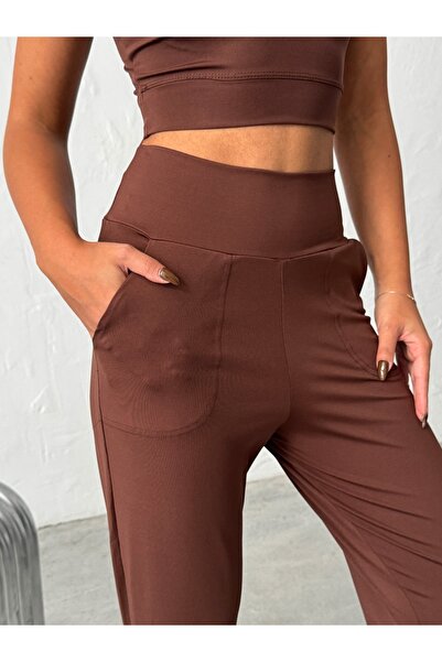 OPENDO Панталони с висока талия и тясна кройка