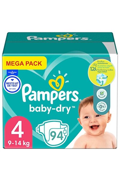 Pampers Baby Dry Diapers Size 4, 9-14 kg, 94 Count