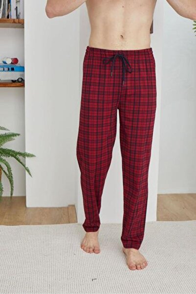 KLY Ανδρικό καρό μονό παντελόνι 194 Plus Size