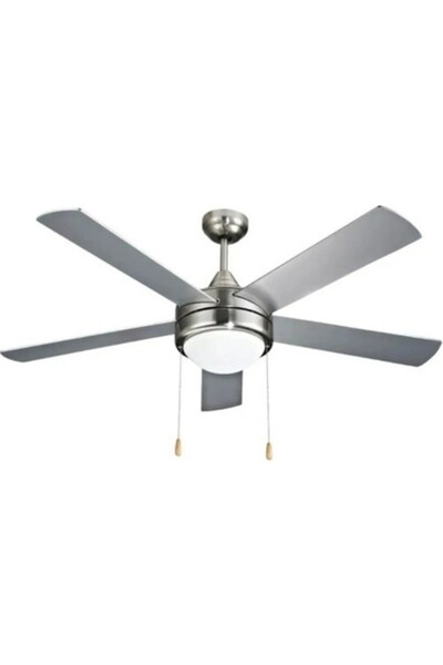 Vanti KCF288 Beş Kanat Dekoratif Lambalı Tavan Vantilatörü 60W Krom - Beyaz