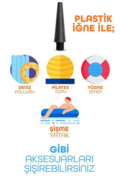 Telvesse 1 Box | 250Pcs Inflator Pump Set Football Bicycle Ball Inflatable Bed Bagel Inflator Pump 20cm