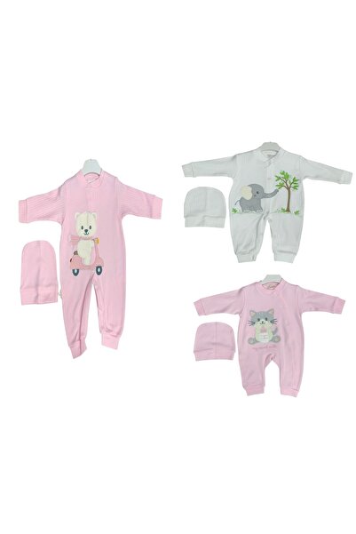 GİRL EMELY Baby Romper 3 in 1 100% Cotton Combed