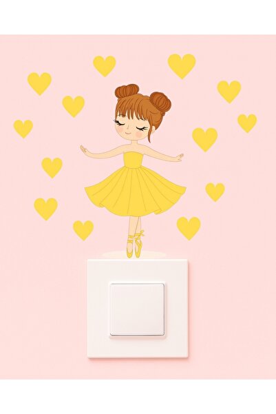 telaşe memuru ملصق فوق المقبس - ملصق حائط لغرفة الأطفال - ملصق فوق المقبس على...