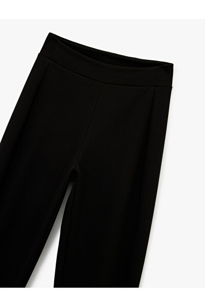 Koton Pantaloni de sport din bumbac cu talie înaltă, cu formă confortabilă