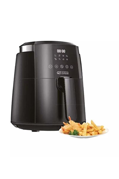 General Supreme مقلاة هوائية، 4 لتر، رقمية، 1500 واط، أسود
