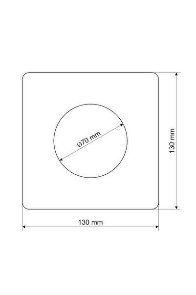 OEM Decorative Switch Frame in ABS, 13x13 cm, Brushed Gold, Adhesive