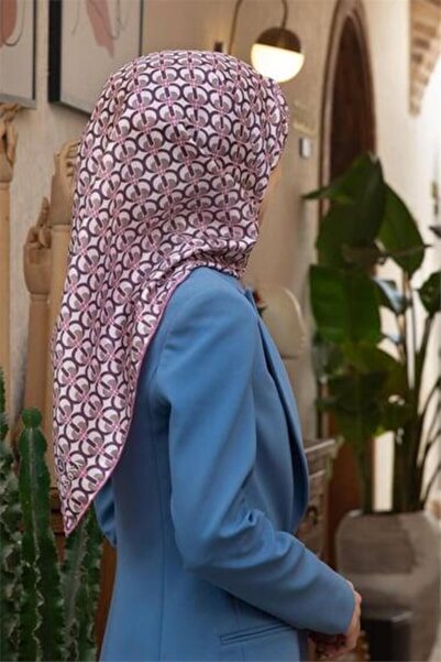 Vissona Μεταξωτό μαντήλι Tivil 60779 - 13 - 0019 Αφηρημένο ροζ αφηρημένο σχέδιο