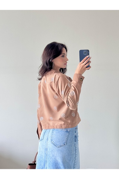 LOCH BUTİK Дамско яке от кафява кожа