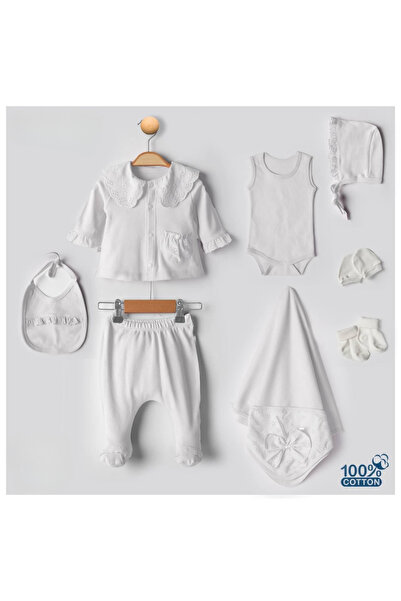 Ozz Baby Fistolu Newborn Baby Girl 8-Piece Hospital Discharge Blanket Set with Zibin