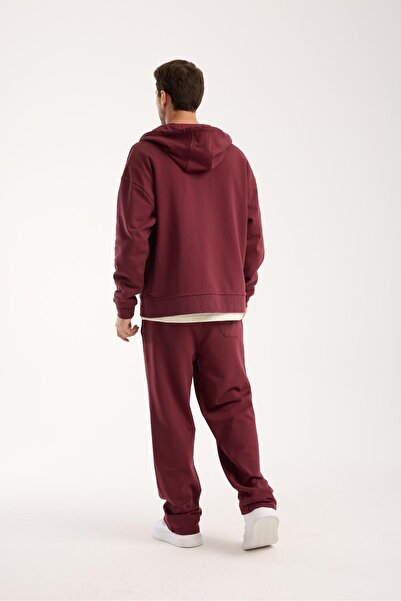 Store %100 Pamuk Erkek Oversize Kapüşonlu Sweatshirt ve Eşofman Altı (Takım)