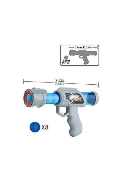 Genel Markalar Popper Blaster Sünger Top Atan Silah 8 Toplu Zararsız Oyuncak ...