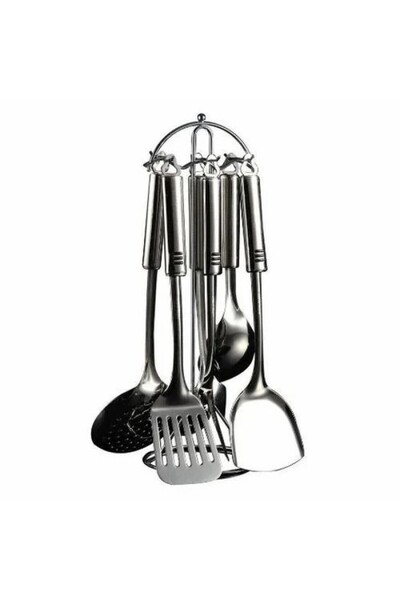 AYS DEKOR 4-Piece Stainless Steel Kitchen Serving Set – Ladle, Colander, Spoon and Spatula Set