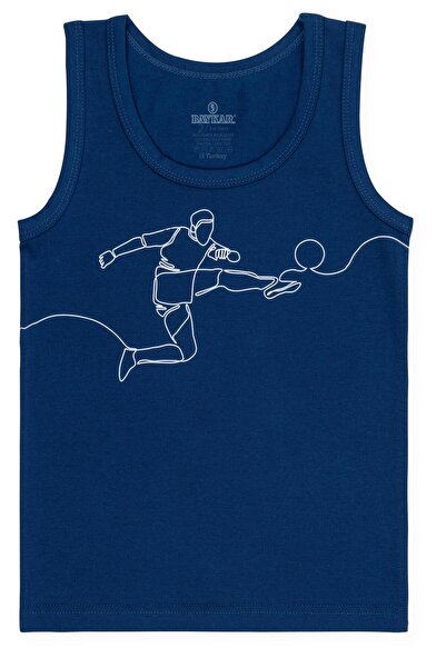 BAYKAR Boys' Cotton Crew Neck Printed Tank Top T-Shirt 3-Pack 2518 Colorful