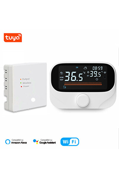 TUYA Termostat inteligent S2_Style Centrala termica, Wi-Fi, TUYA, Smart Life,@SmartWiz