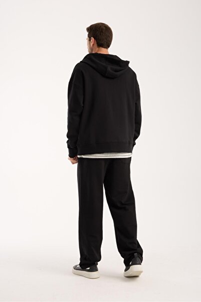 Store %100 Pamuk Erkek Oversize Kapüşonlu Sweatshirt ve Eşofman Altı (Takım)