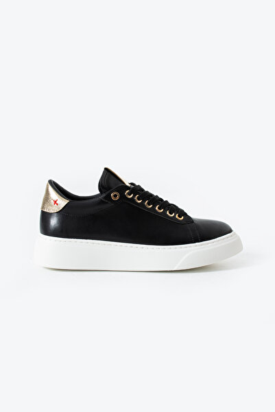 Siena Shoes Milan Women's Lace-Up Sneaker Sports Shoes Black