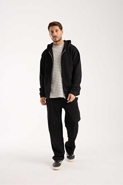 Store %100 Pamuk Erkek Oversize Kapüşonlu Sweatshirt ve Eşofman Altı (Takım)
