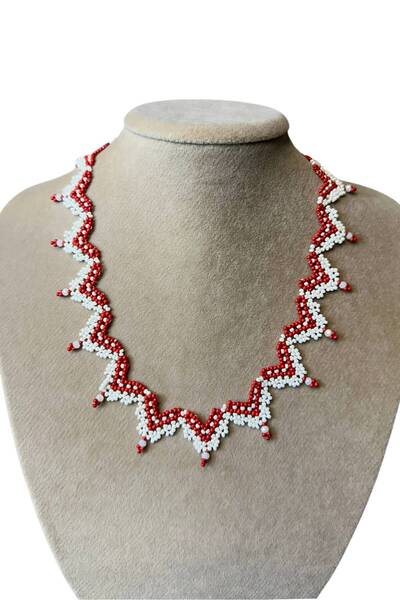 Uretti - Özlem 9422 6651 Handmade Heart Design Model Sand Bead Necklace