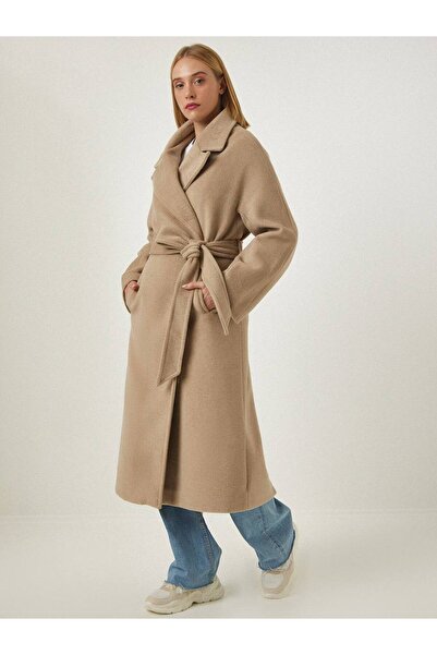 My Blog Palton premium cu curea cu textura de nurcă - 542126