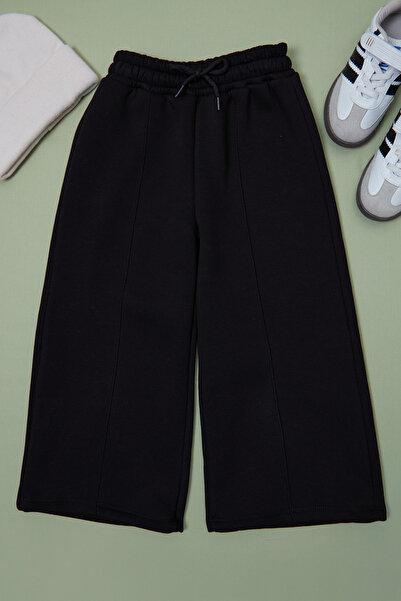 Fulla Moda 3 İplik Çima Dikişli Kız Çocuk Palazzo Eşofman Altı