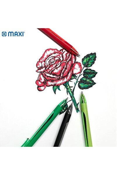 MAXİ SUPER GEL PEN 0.7MM BOX OF 12 PC RED, GP7-R