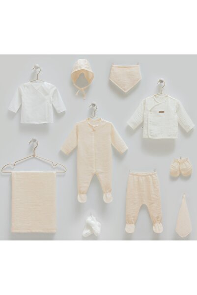 Caramell مجموعة خروج من المستشفى مكونة من 10 قطع من قطن الموسلين بنسبة 100% م...