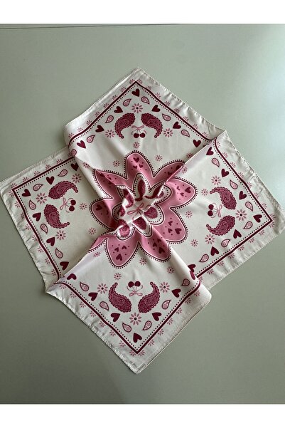 LUXSTONE Φουλάρι μπαντάνα με ροζ σχέδιο