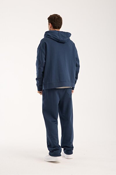 Store %100 Pamuk Erkek Oversize Kapüşonlu Sweatshirt ve Eşofman Altı (Takım)