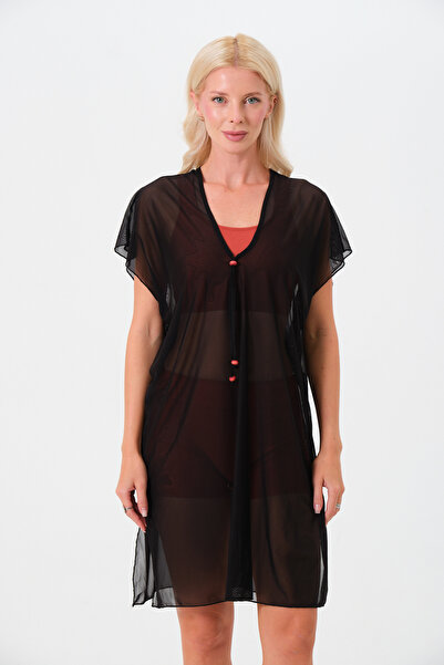 sandsunsea textile product Women's Black Swimsuit Top Standard Women'S/Girl's Pilage Pareo