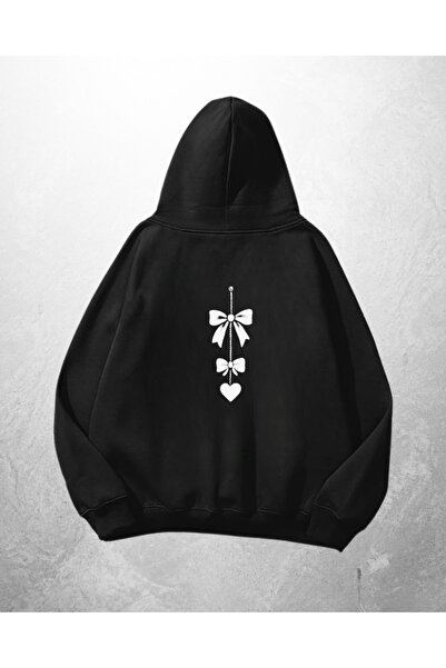 Violon Μαύρο Unisex Φούτερ με κουκούλα με στάμπα πεταλούδας Cure, σε μεγάλο μ...